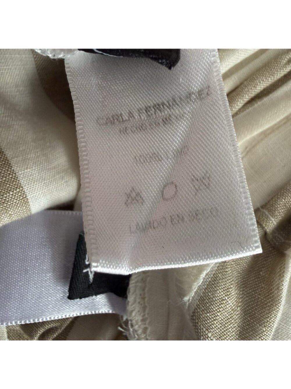 Carla Fernandez Striped Linen Embroidered Top & Skirt Set Sz M - Picture 10 of 10